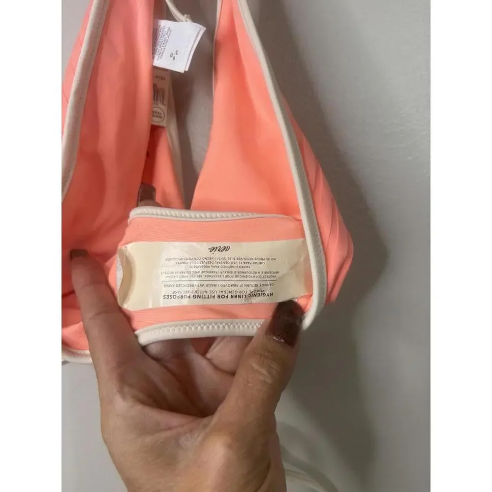 Aerie Pleated Bikini Bottom - Stylish Coral Swimwear XL - Picture 5 of 5